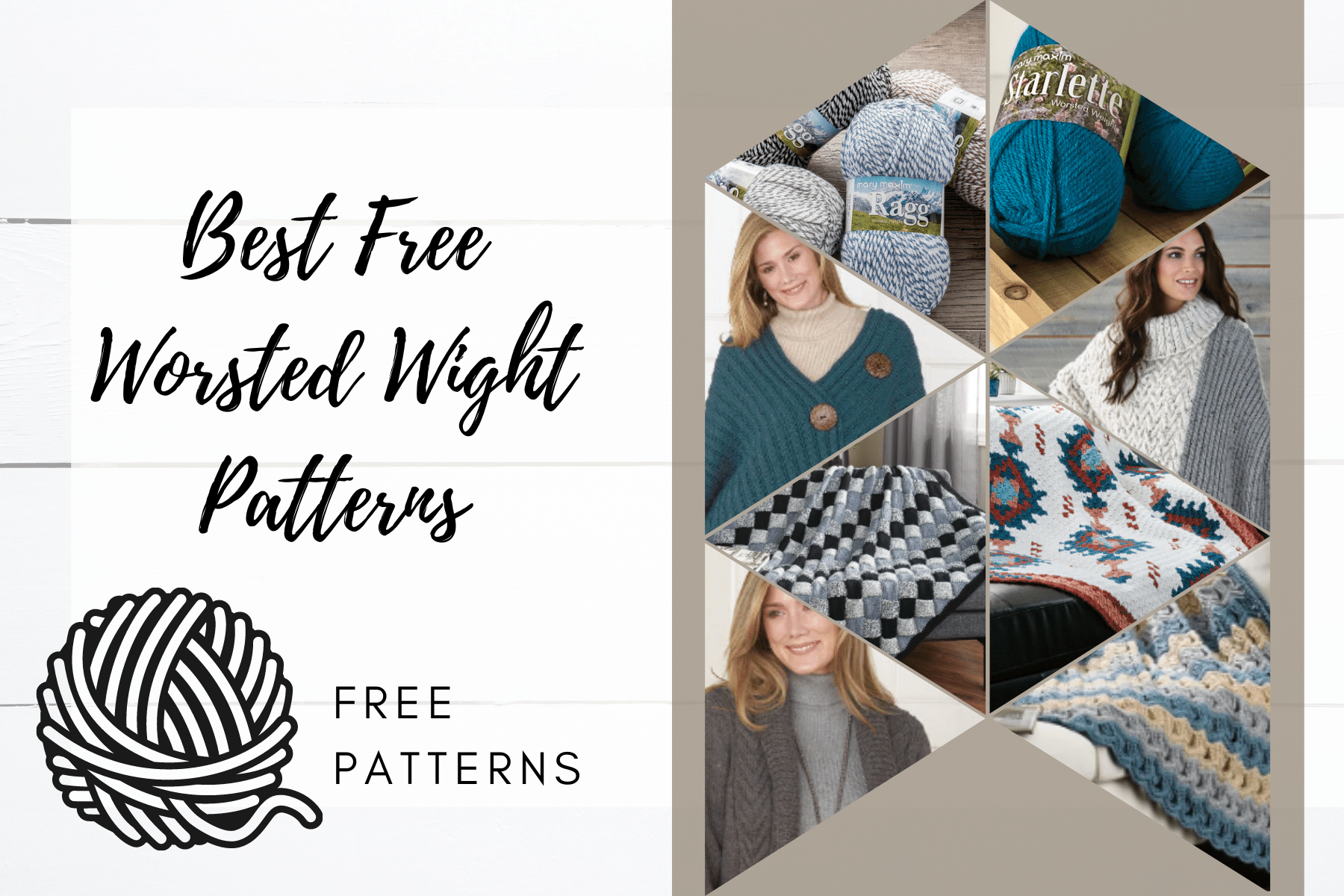 55 Free Worsted Weight Knitting Patterns (Weight #4)