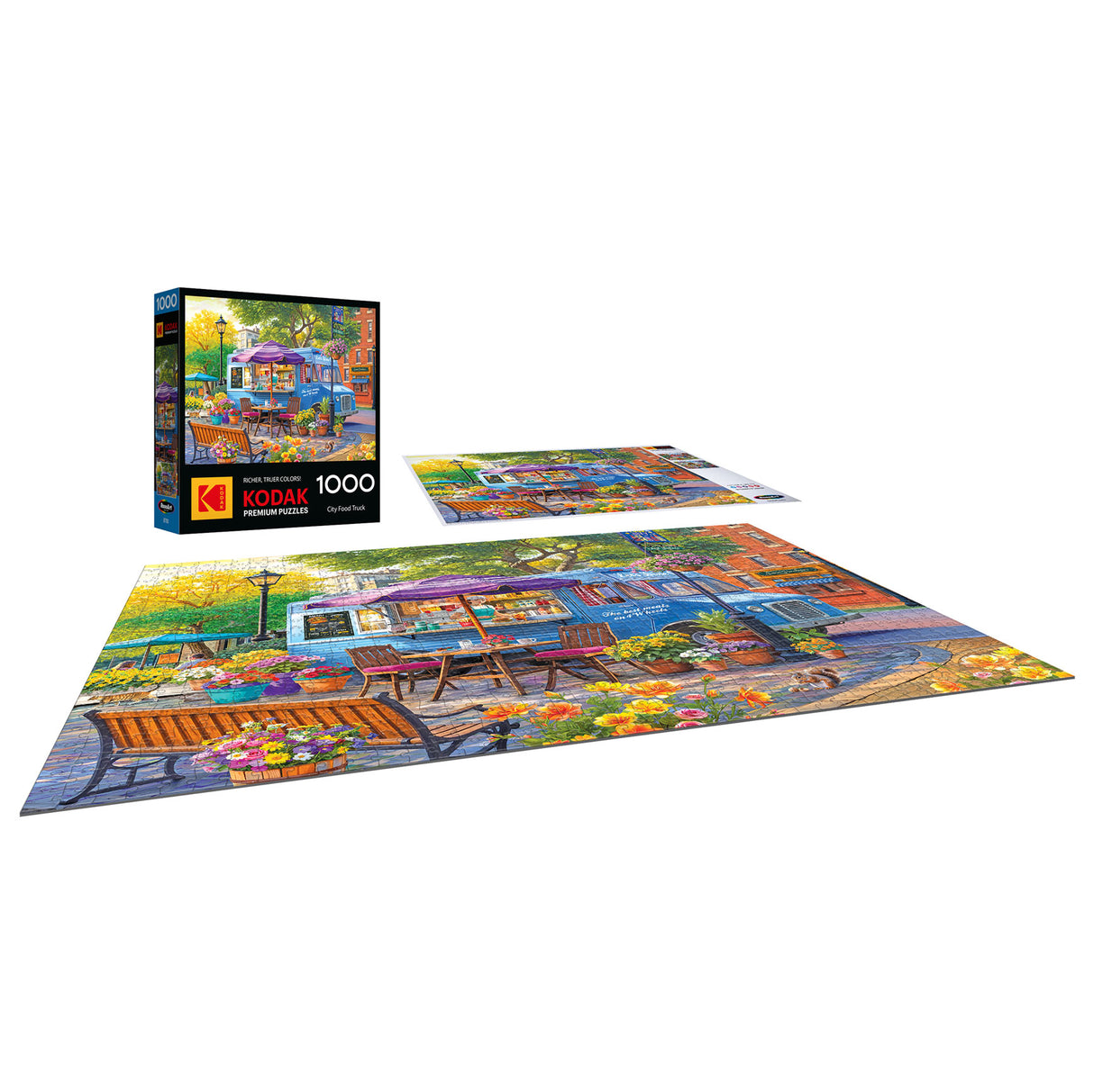 Rompecabezas de camión de comida de la ciudad