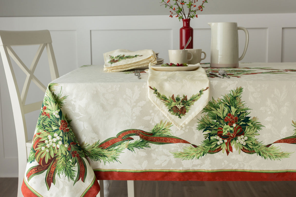 Christmas Ribbons Tablecloth