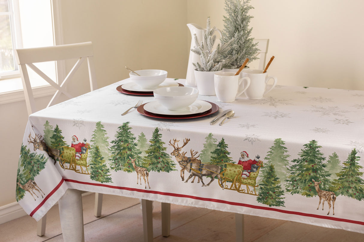 Santa's Sleigh Tablecloth