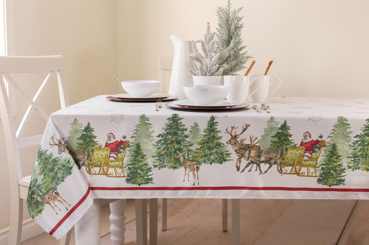 Santa's Sleigh Tablecloth