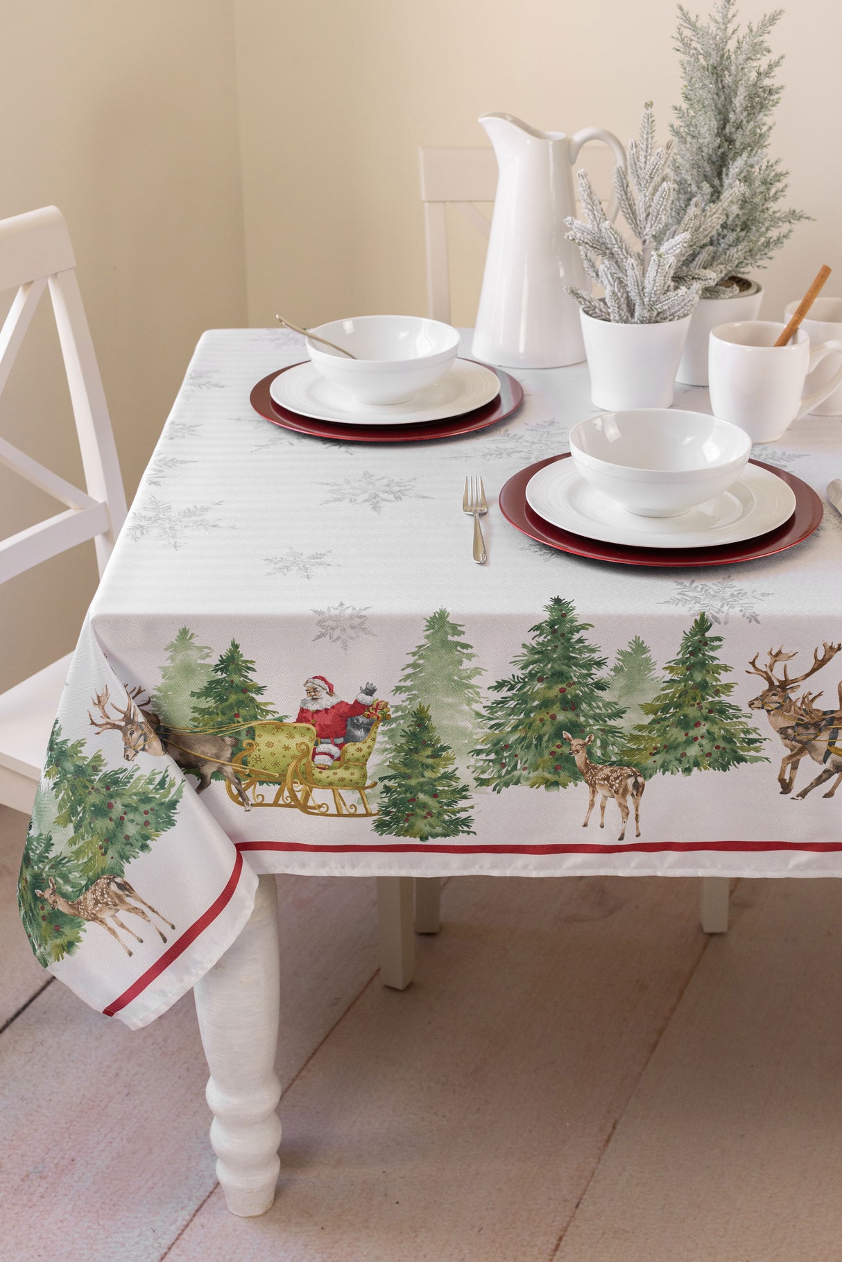 Santa's Sleigh Tablecloth
