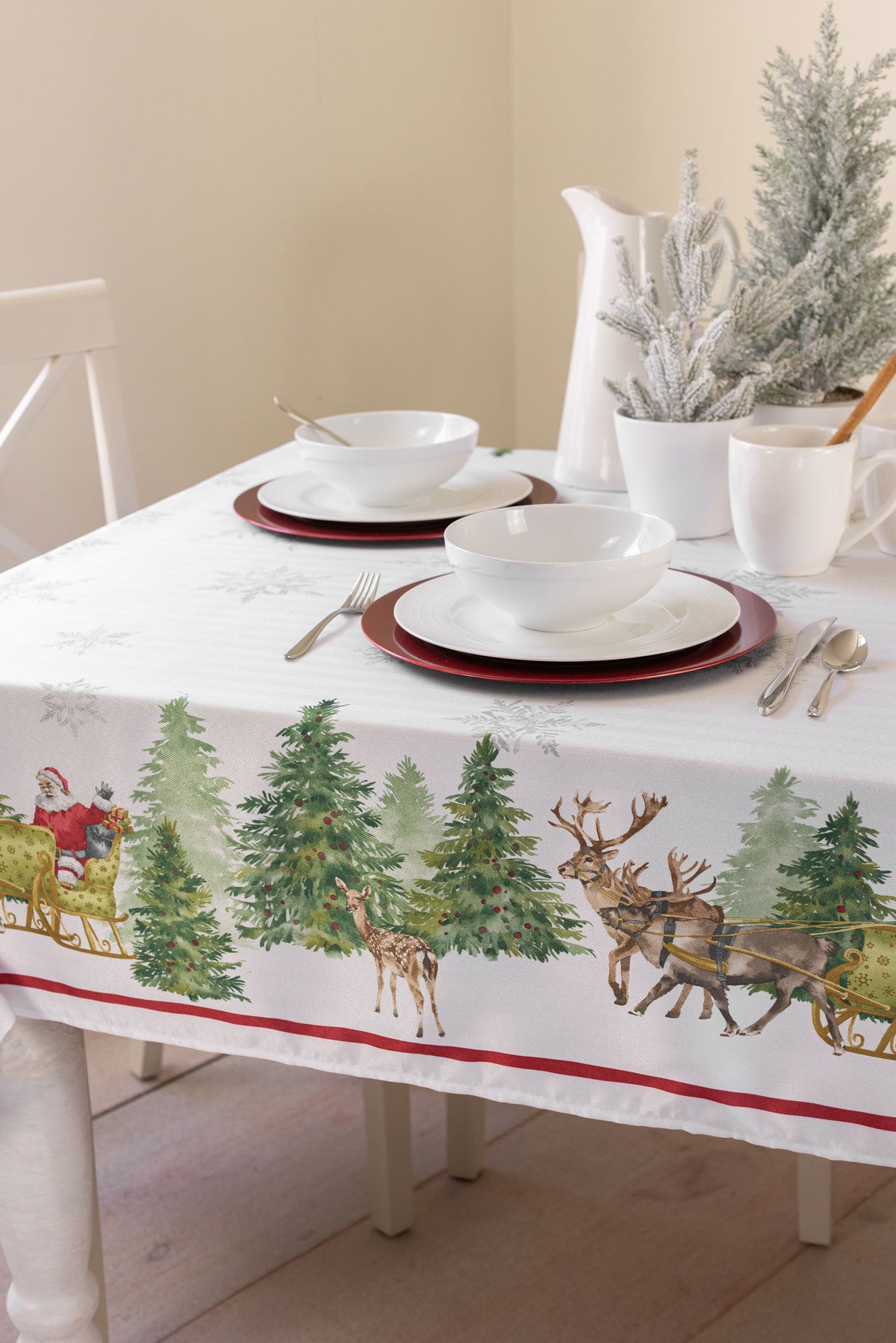 Santa's Sleigh Tablecloth