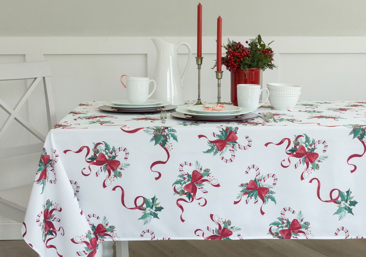 Candy Cane Ribbon Tablecloth