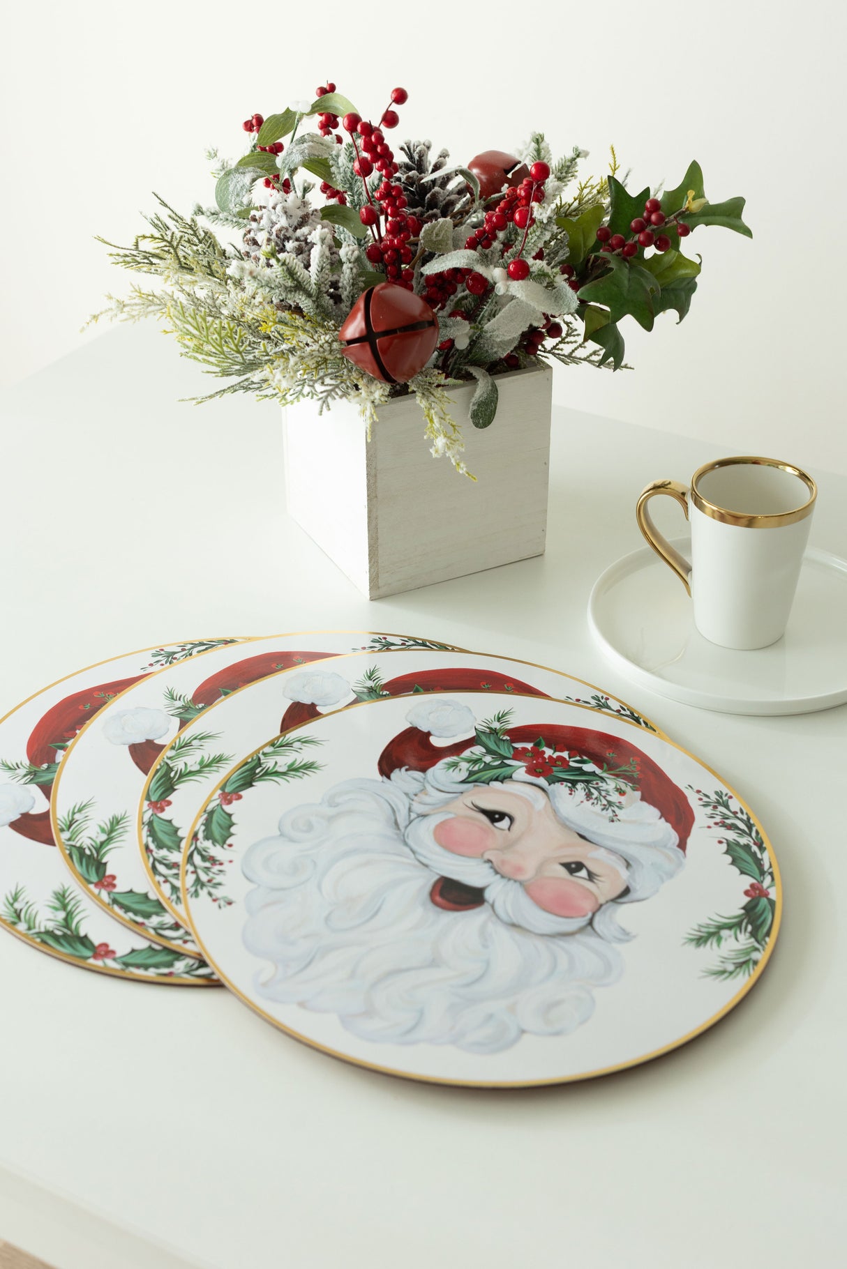 Joyful Santa Cork Placemats