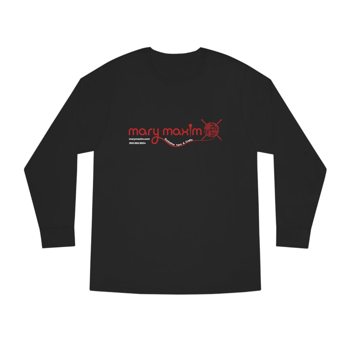 Mary Maxim Long Sleeve Tee - Red Logo - Unisex