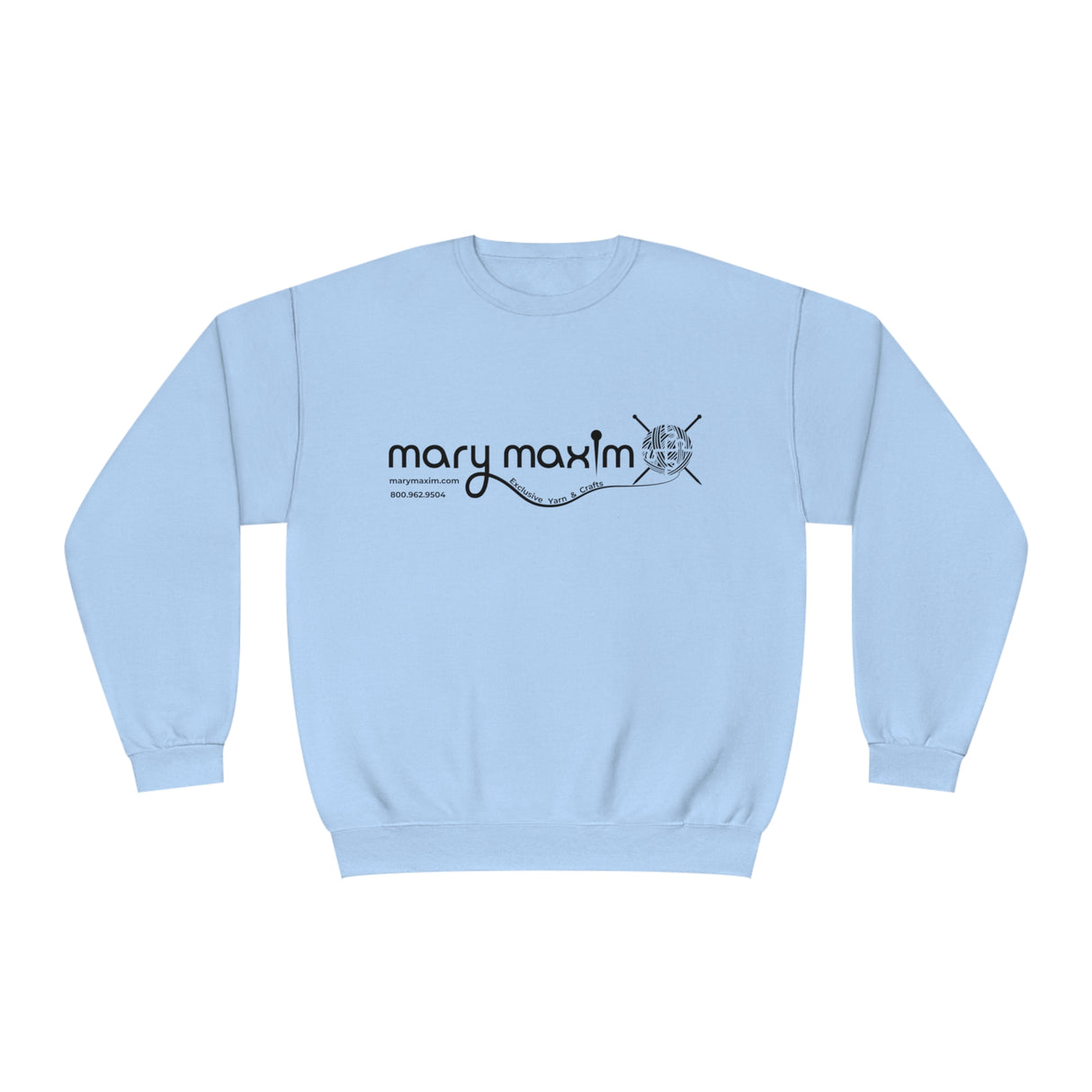 Mary Maxim Crewneck Sweatshirt - White & Black Logo - Unisex