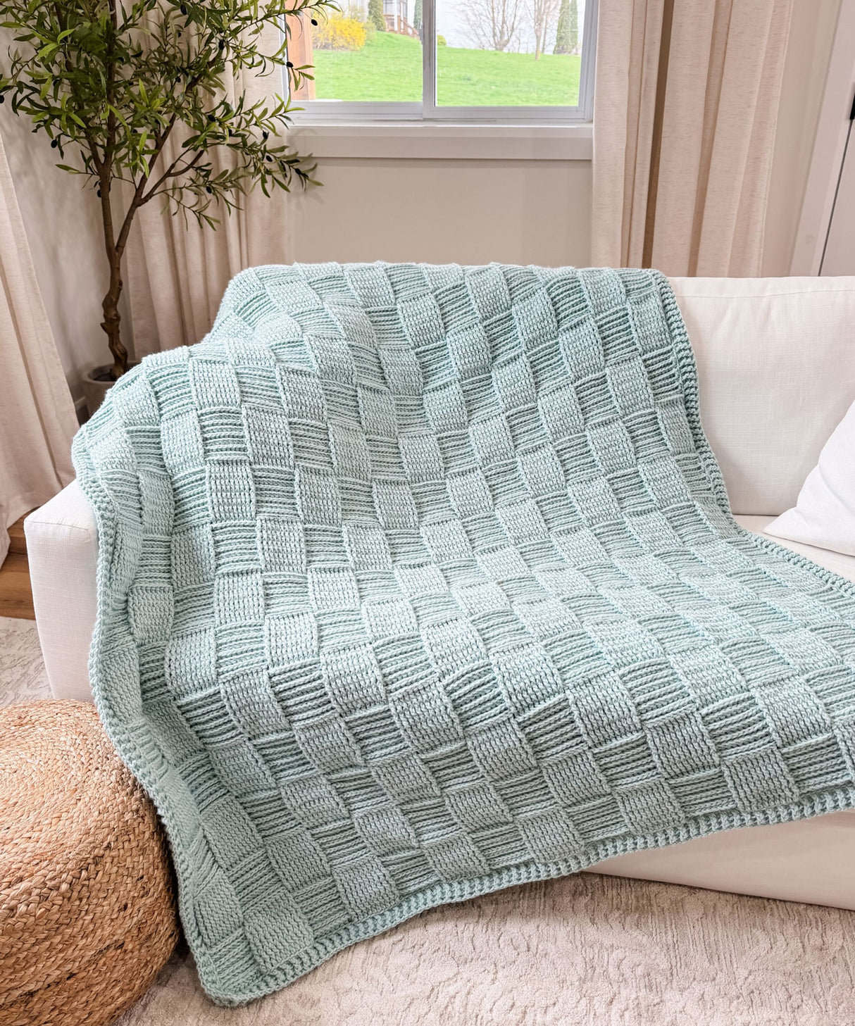 Seabreeze Basket Weave Blanket