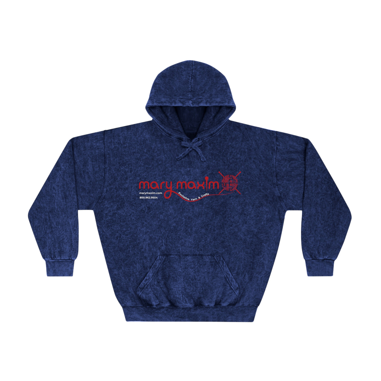 Mary Maxim Mineral Wash Hoodie - Red Logo - Unisex