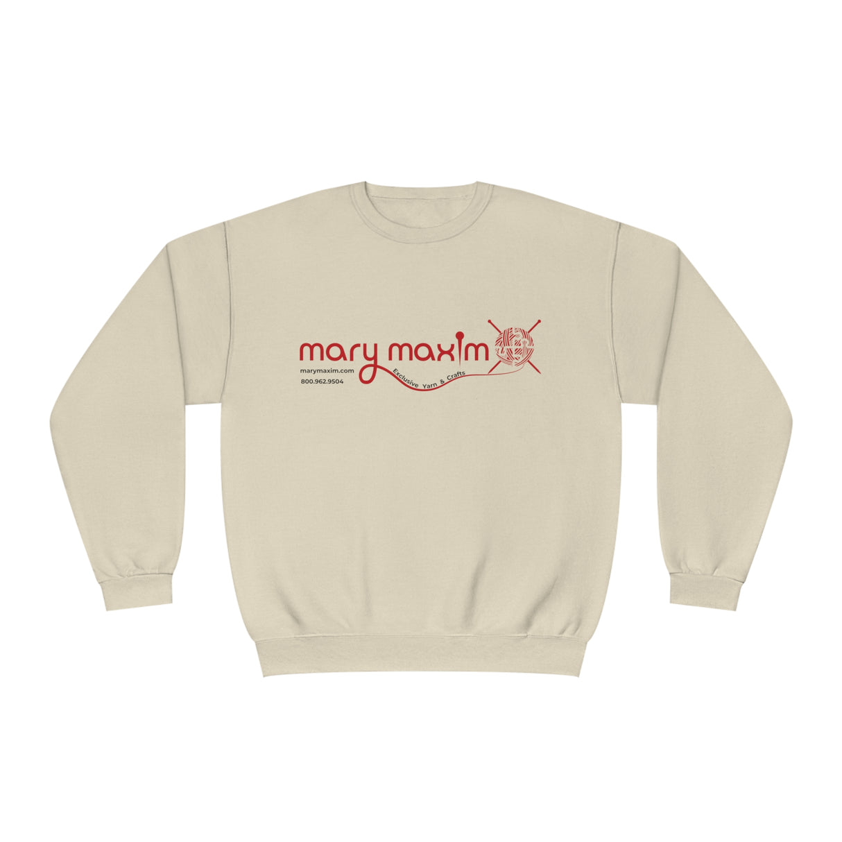Mary Maxim Crewneck Sweatshirt - Red Logo - Unisex
