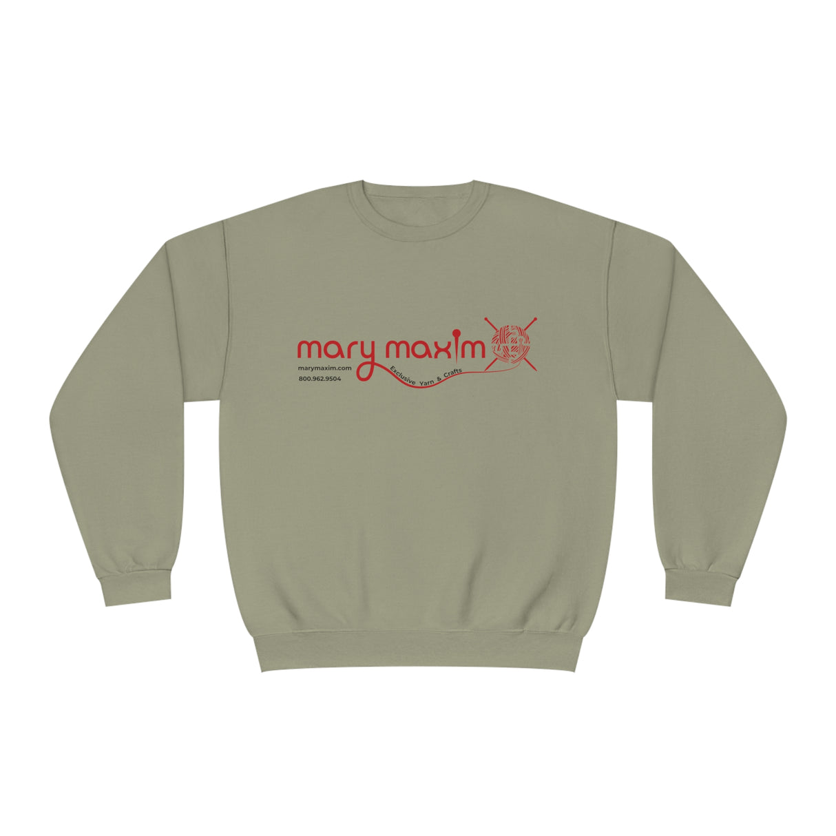 Mary Maxim Crewneck Sweatshirt - Red Logo - Unisex