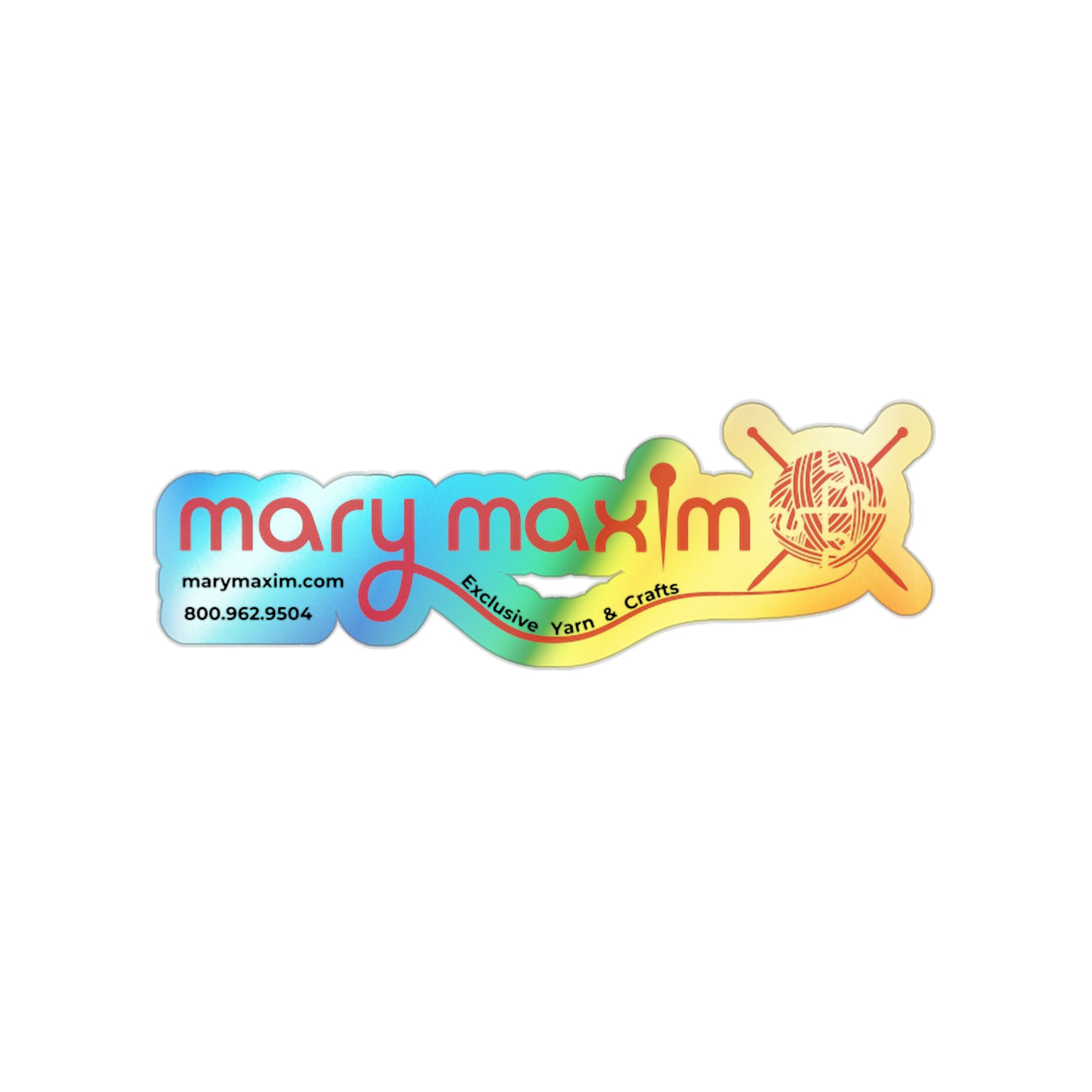 Mary Maxim Holographic Die-cut Sticker