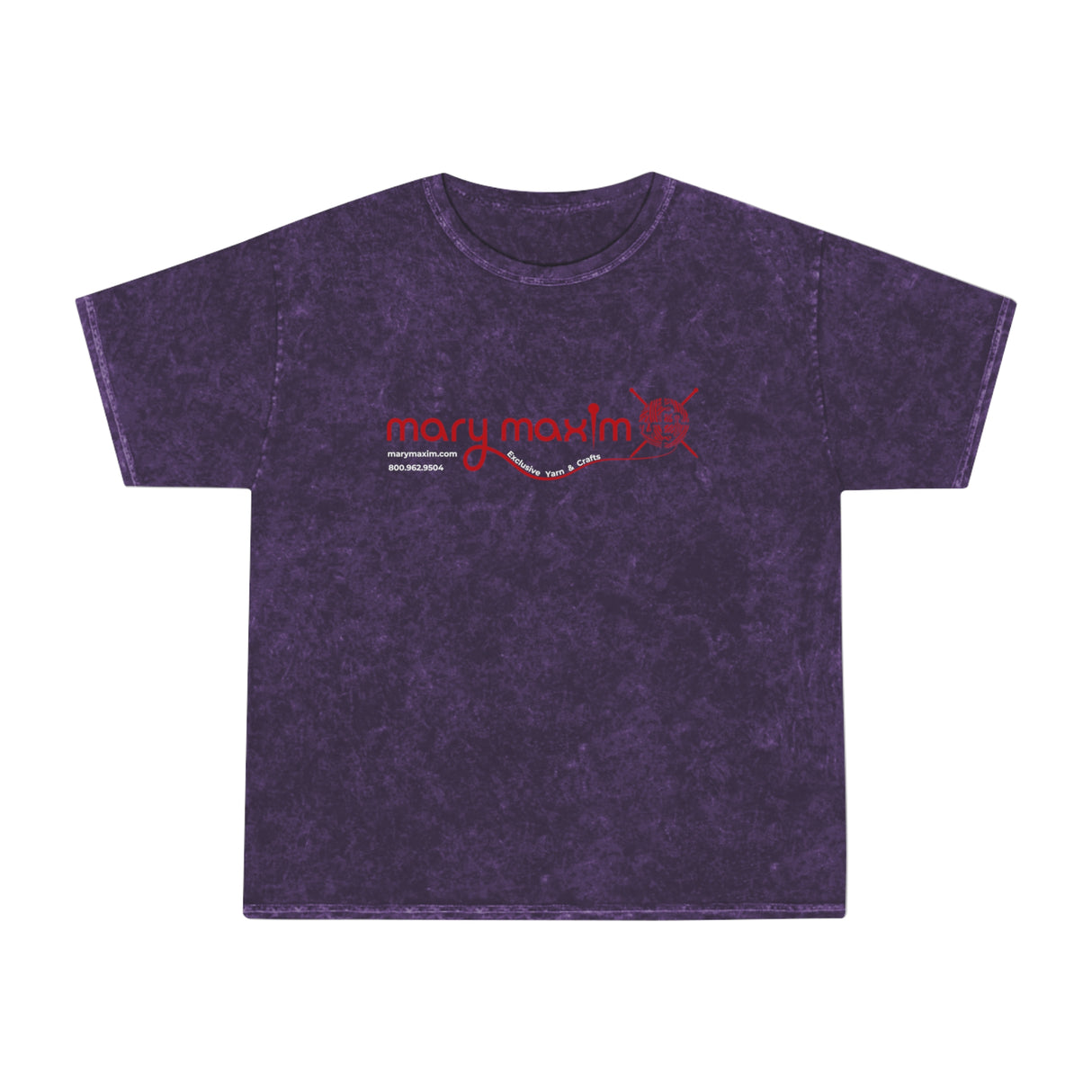 Mary Maxim Mineral Wash T-Shirt - Red Logo - Unisex