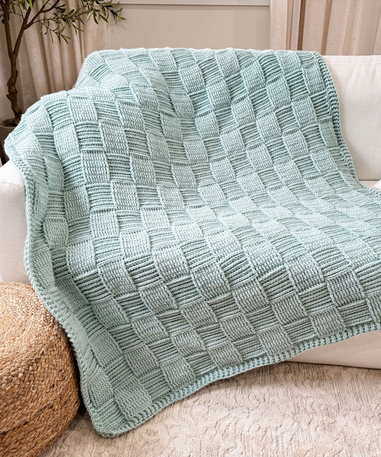 Seabreeze Basket Weave Blanket