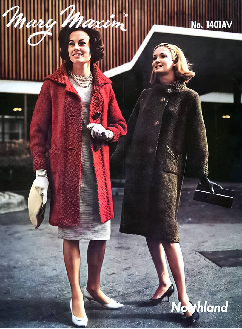 Ladies' Coat with Stand-Away or Fold-Over Collar Pattern