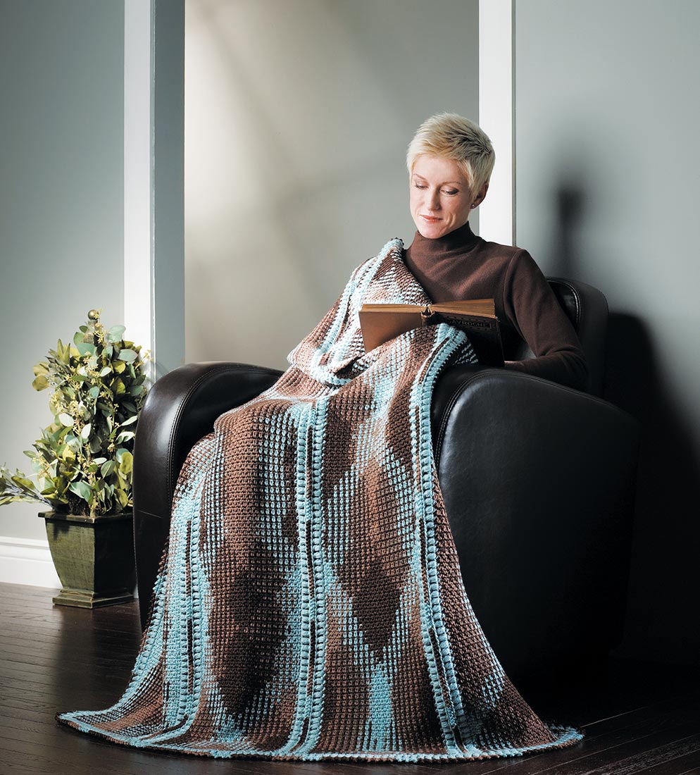 Optical Art Afghan Pattern