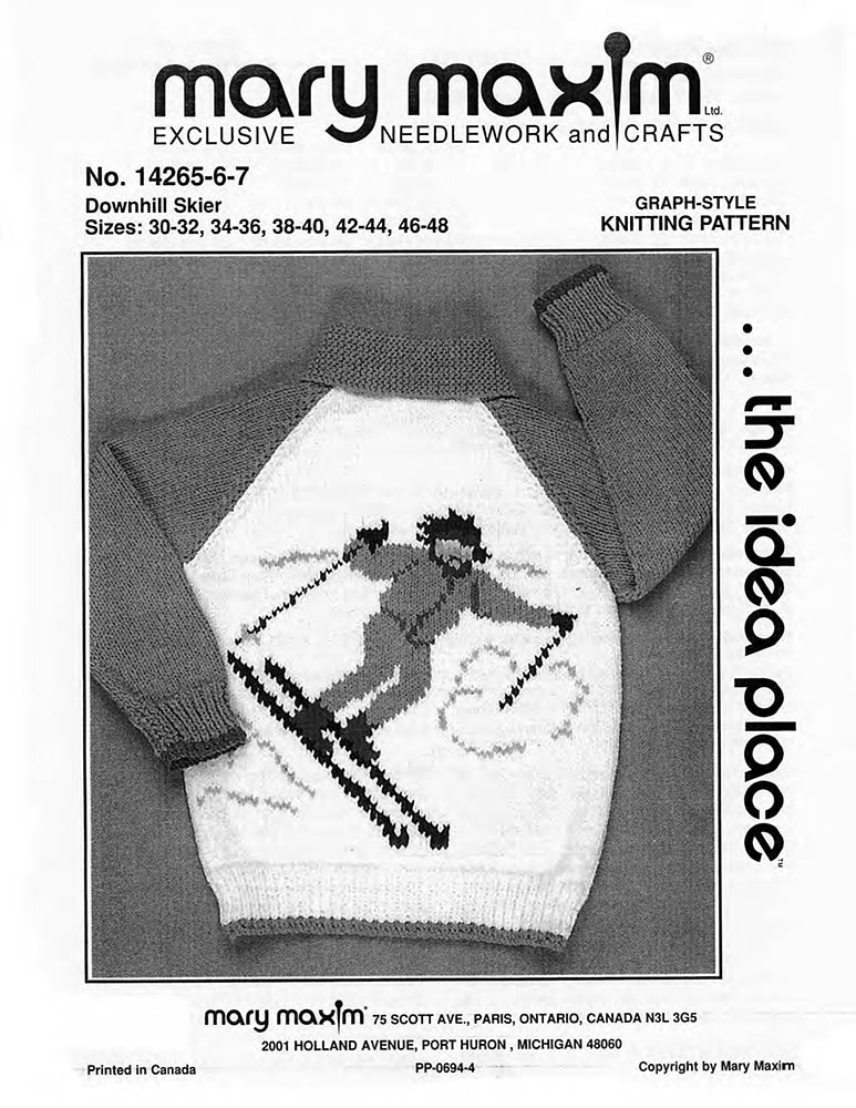 Downhill Skier Pattern