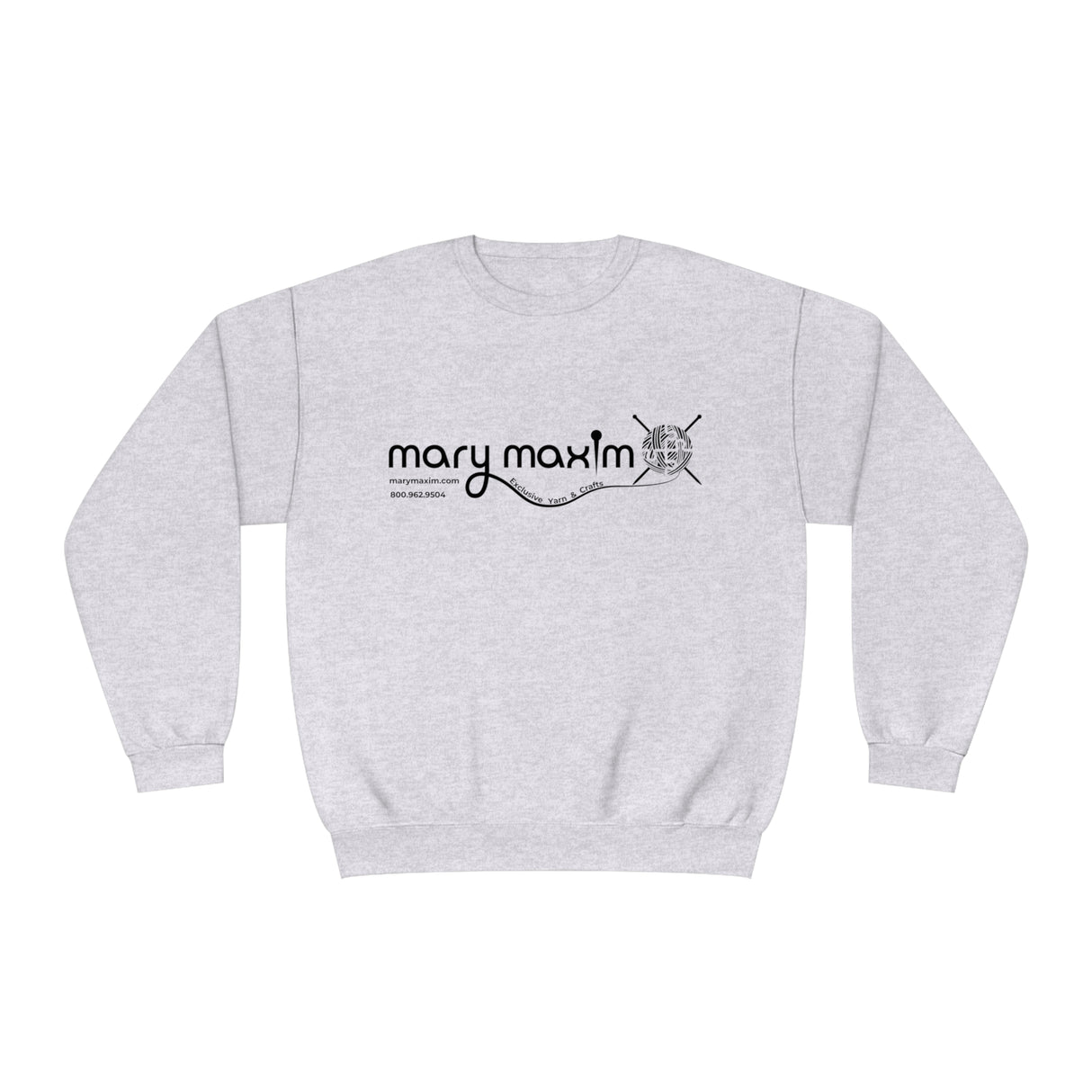 Mary Maxim Crewneck Sweatshirt - White & Black Logo - Unisex