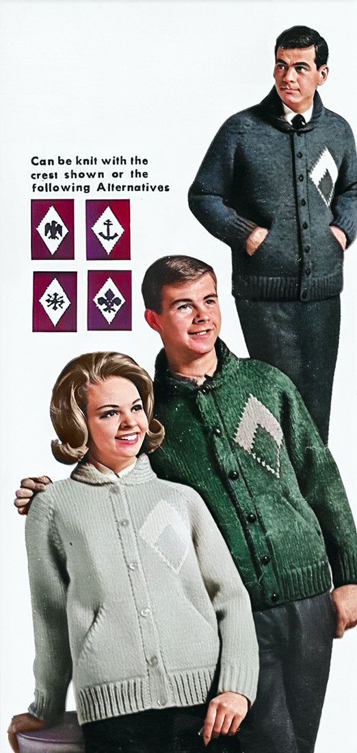 Modèle de cardigan en diamant pour dames ou jeunes