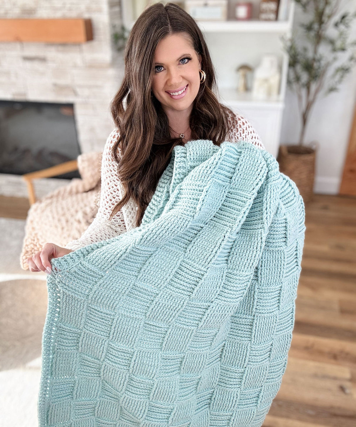 Seabreeze Basket Weave Blanket