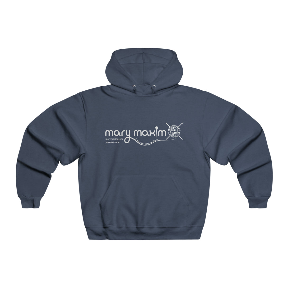 Mary Maxim Hoodie - White & Black Logo - Unisex