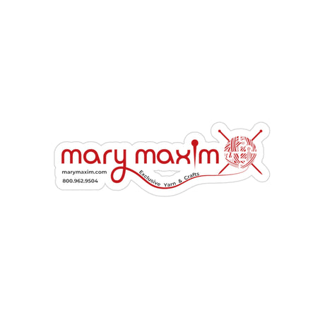 Mary Maxim Transparent Outdoor Sticker
