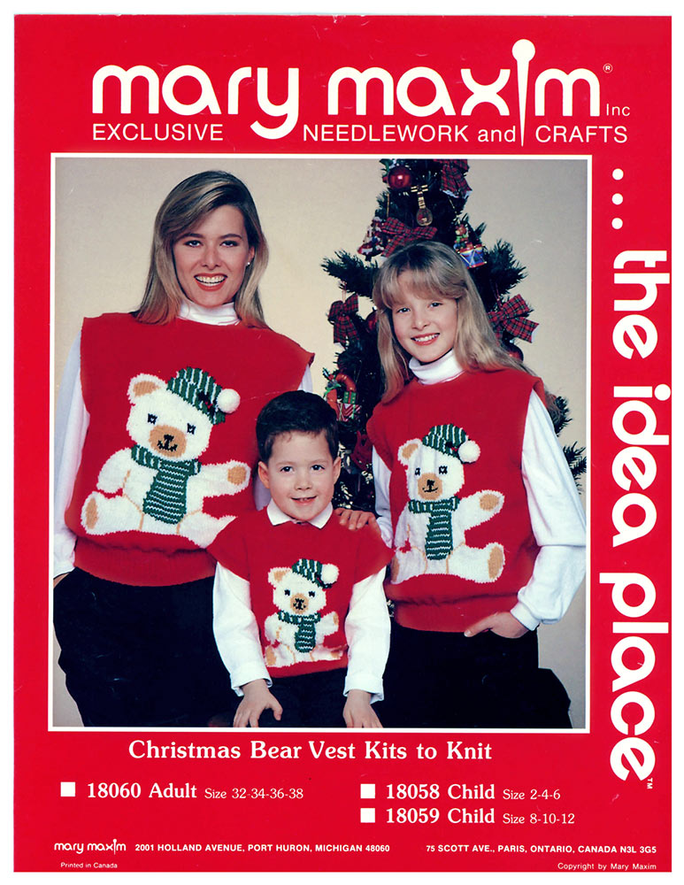 Christmas Bear Vest Pattern