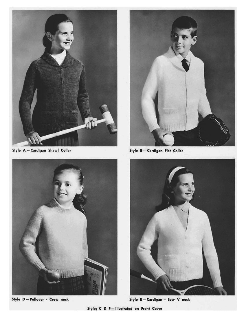 Children's Cardigans and Pullovers Pattern