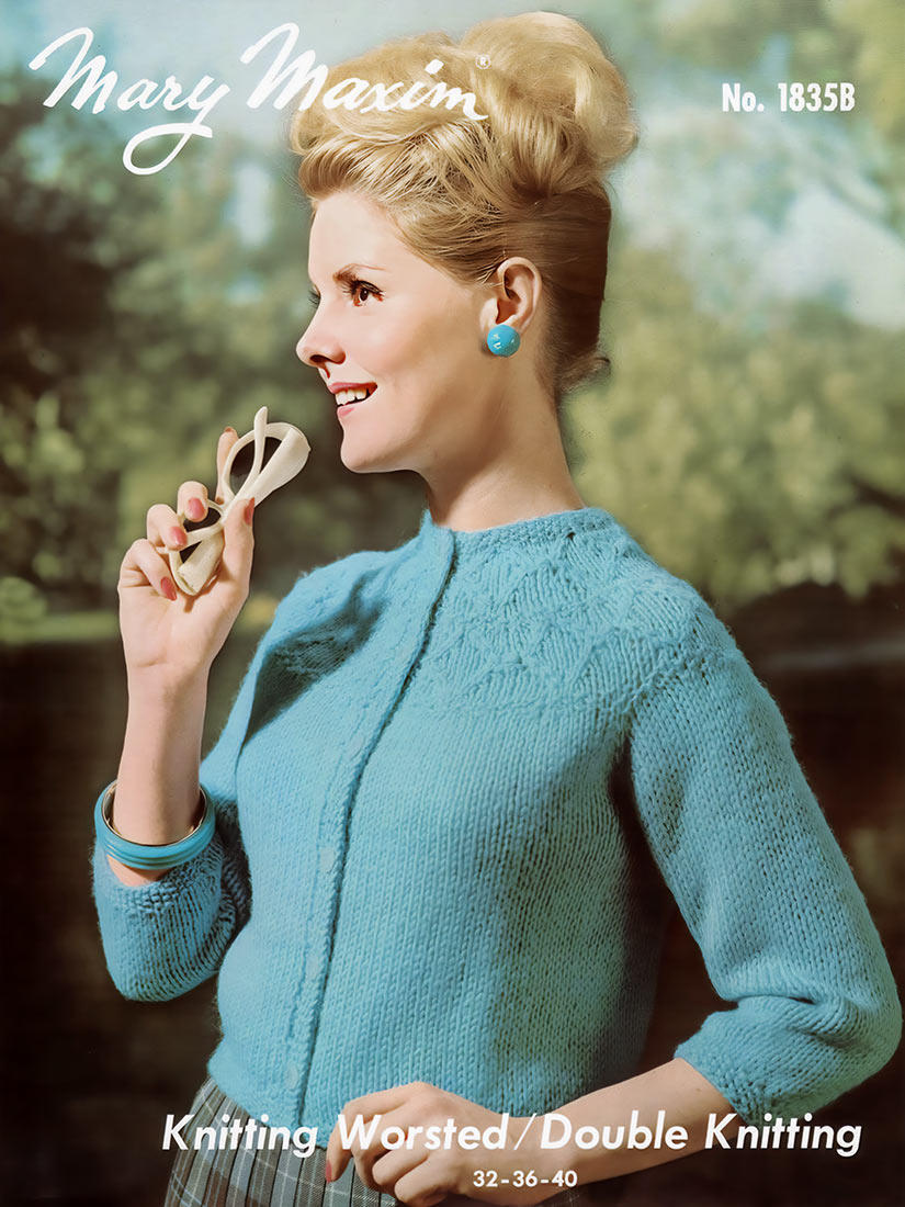 Patrón de cárdigan Aran para mujer