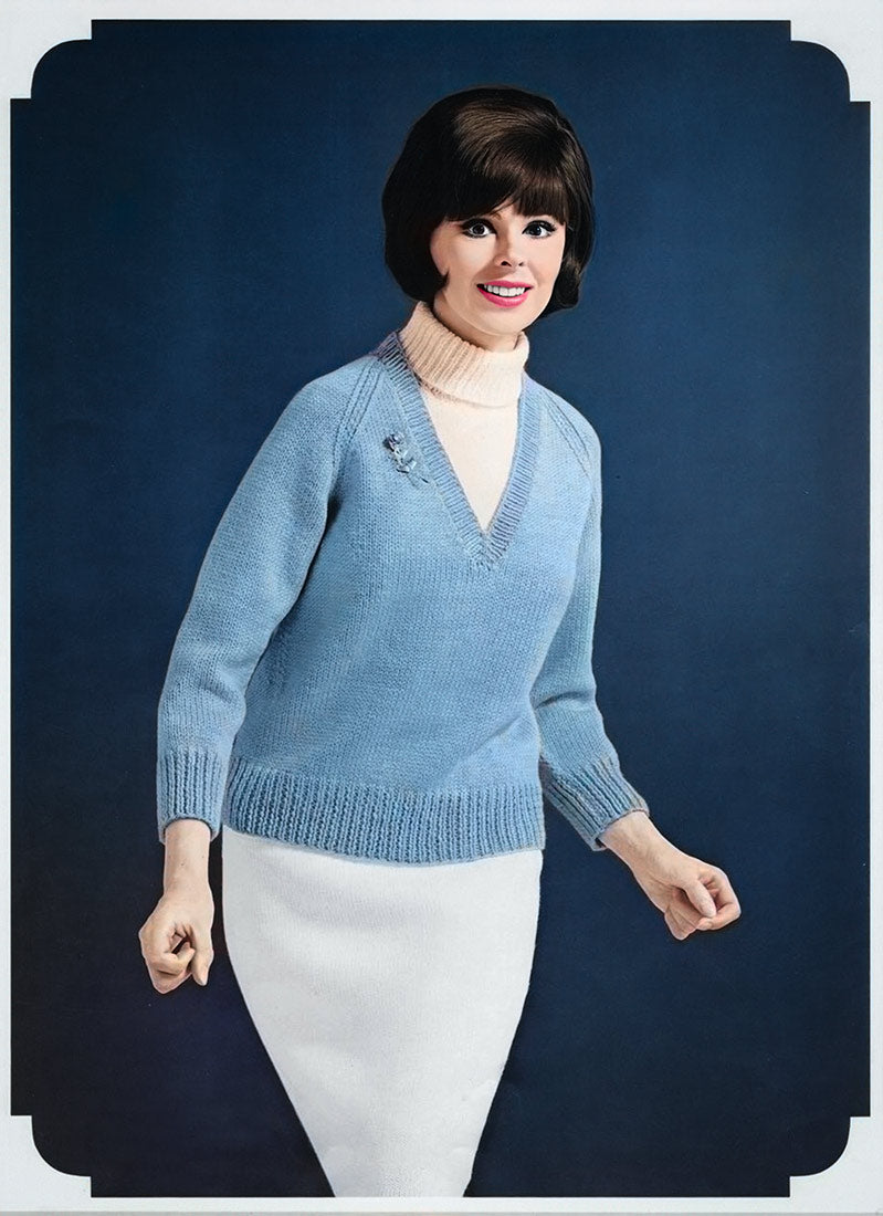 Patrón de jersey, dickey y falda para mujer