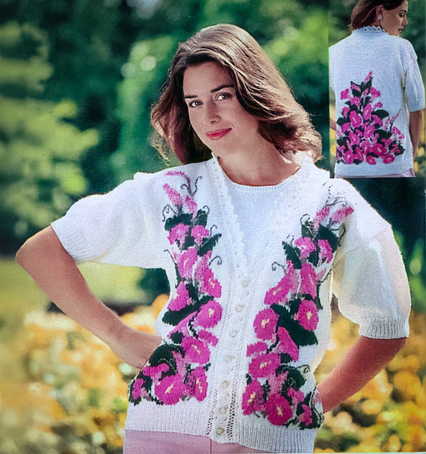 Patrón de cárdigan Morning Glory