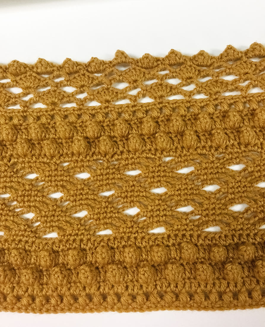 Bobbles and Lace Cowl Pattern