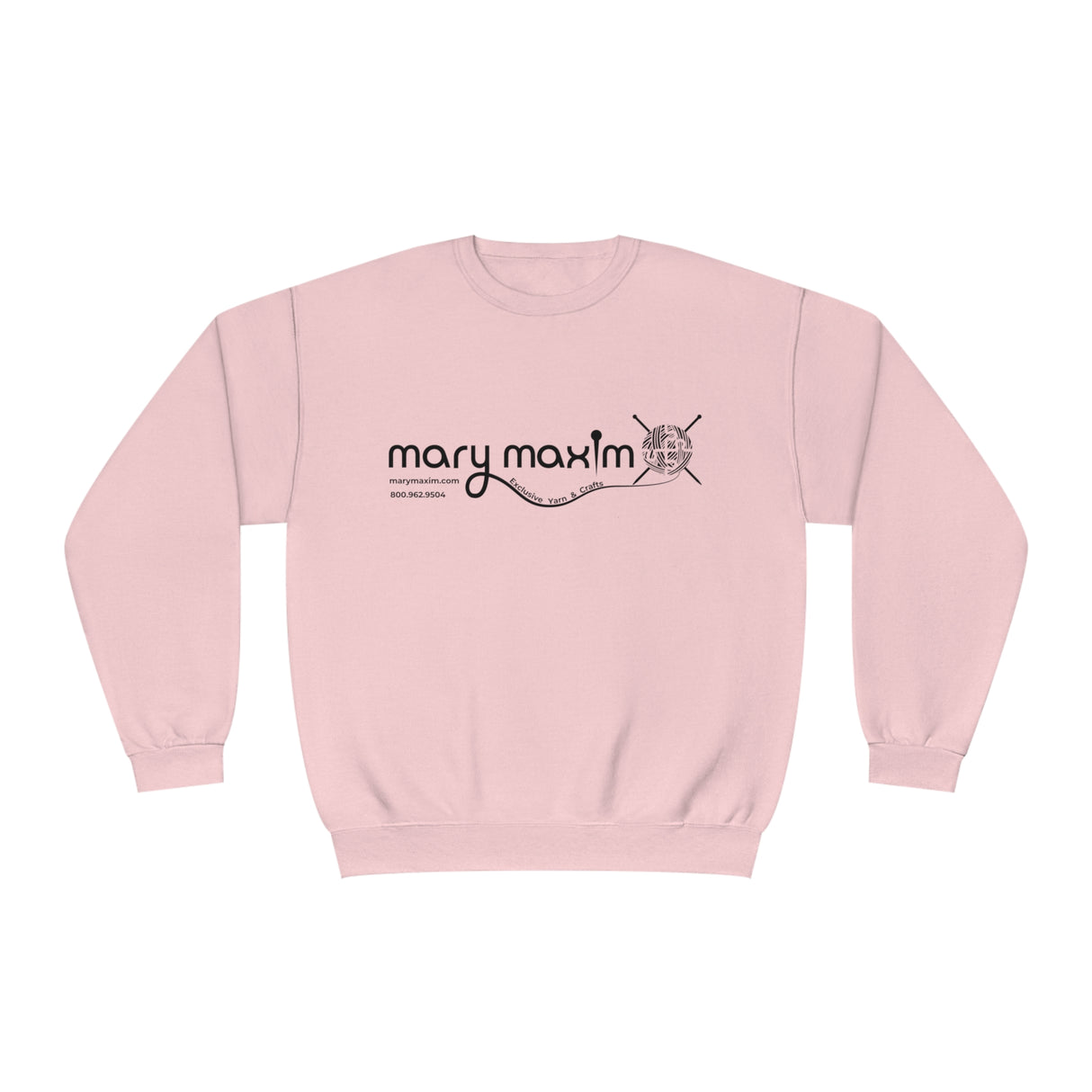 Mary Maxim Crewneck Sweatshirt - White & Black Logo - Unisex