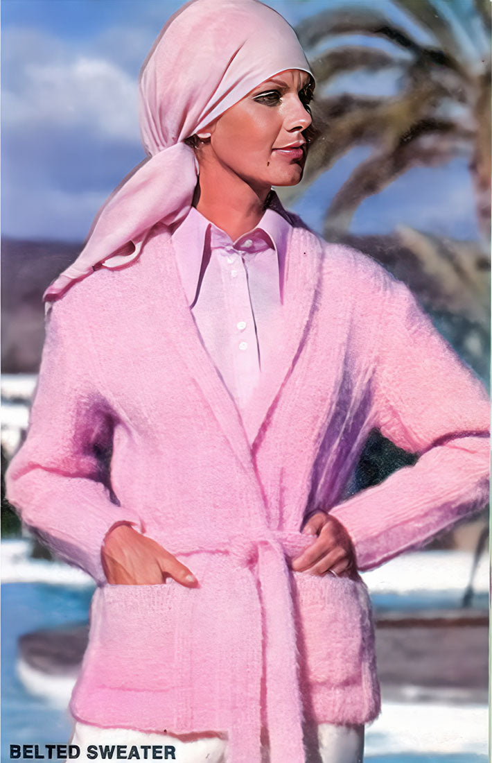 Patrón de chaqueta cruzada con cinturón para mujer
