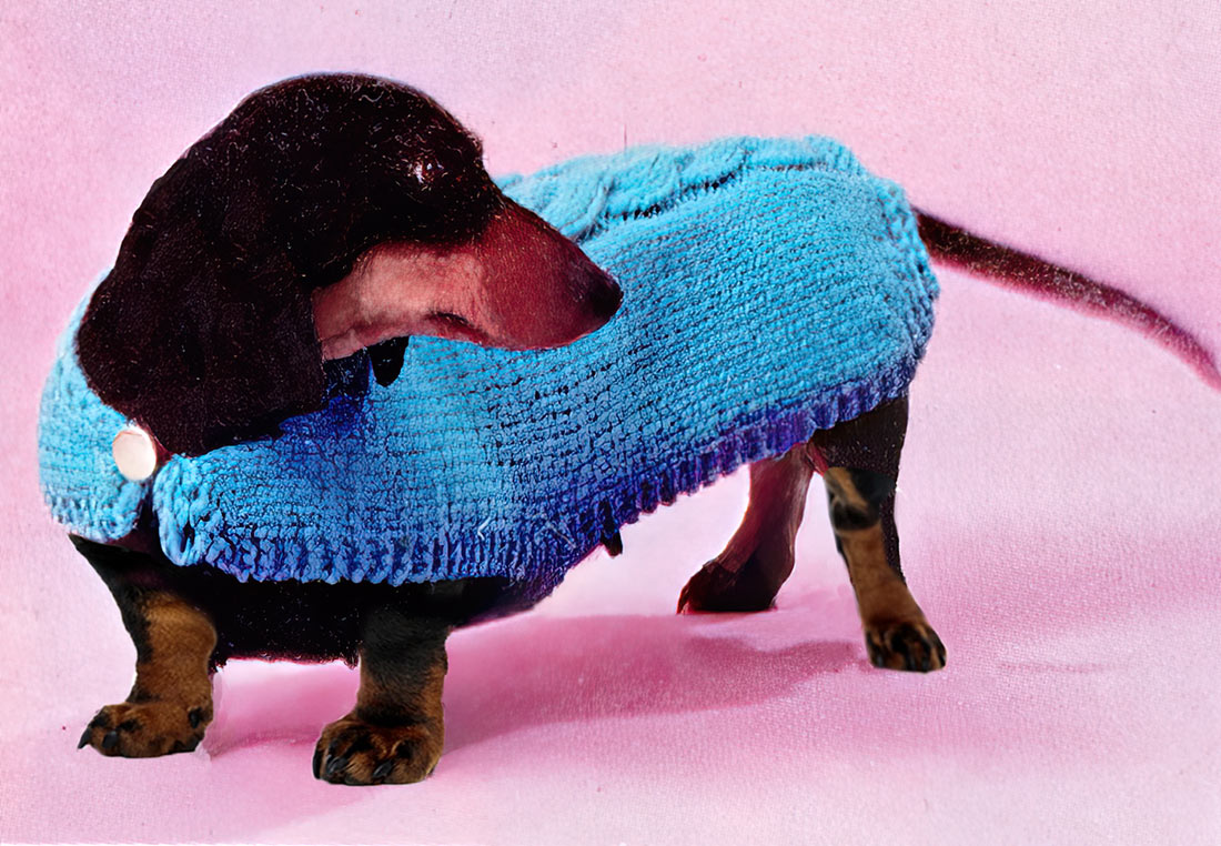 Coupe-vent pour chien avec motif de câbles