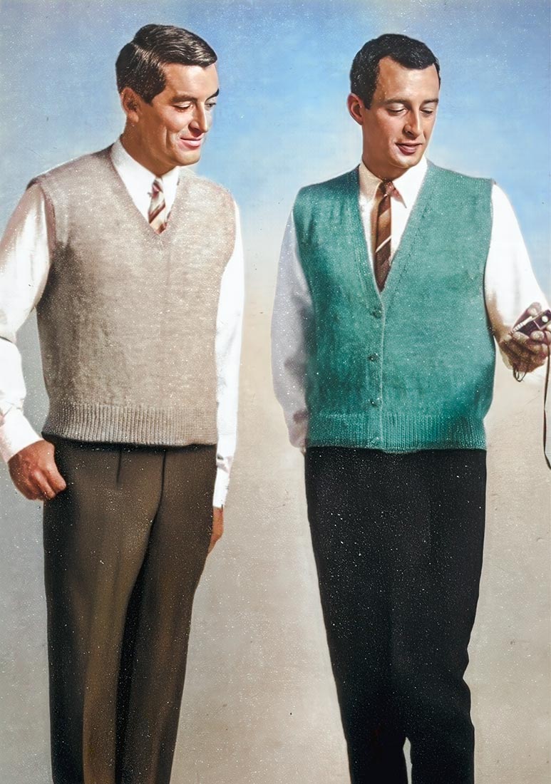Patrón de chaleco y jersey sin mangas para hombre
