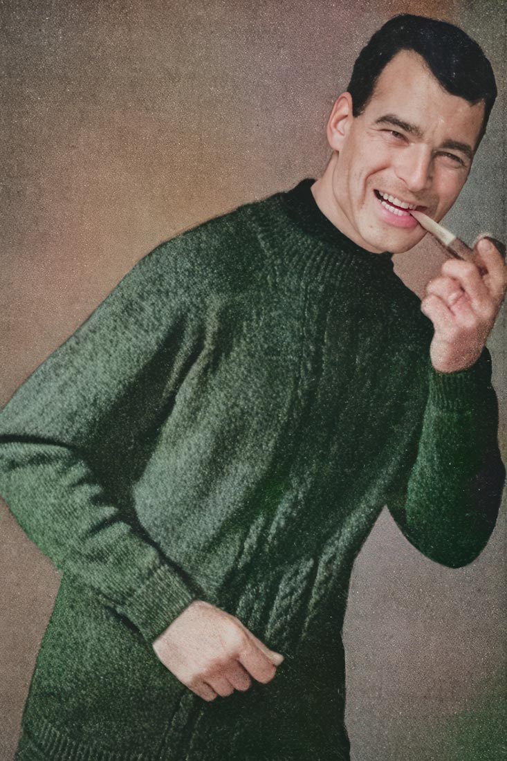 Modèle de pull torsadé sur le devant