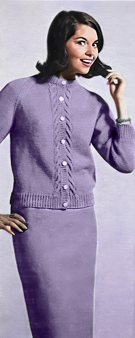Ladies' Worsted Weight Cable Cardigan Pattern