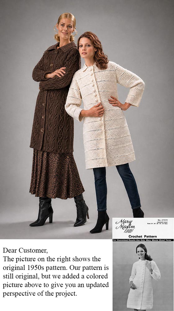 Ladies' Crochet Coat Pattern