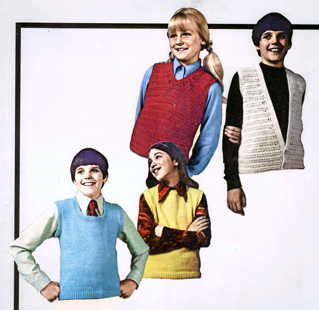 Children's Sleeveless Vest and Pullover Pattern