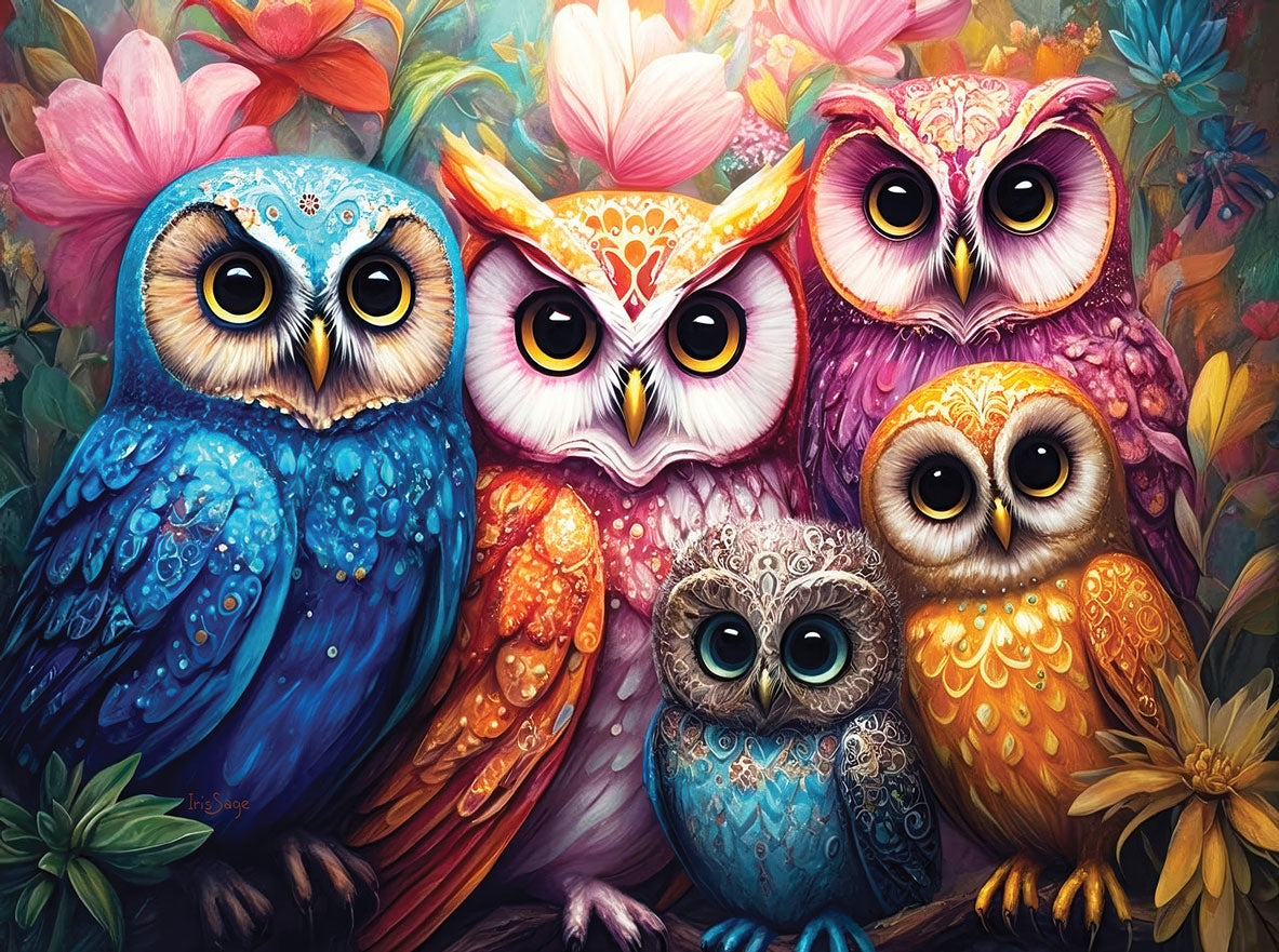 Whimsical Owls Jigsaw Puzzle