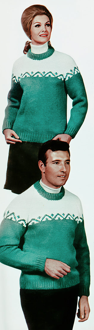 Patrón de jerseys para mujer y hombre.