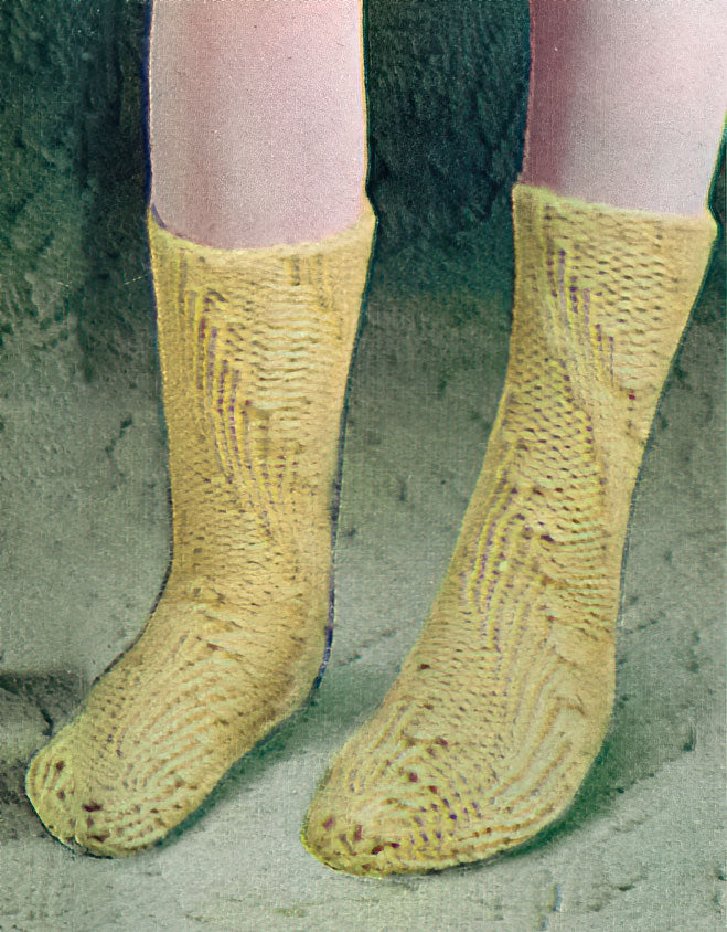 Patrón de calcetines en espiral