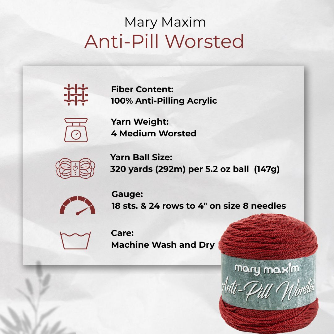 Mary Maxim Anti-Pill Worsted Yarn