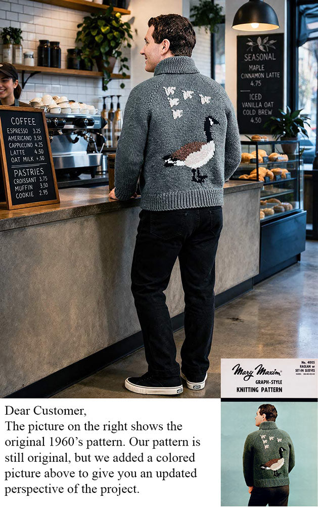 Goose Zip-Up Cardigan Pattern