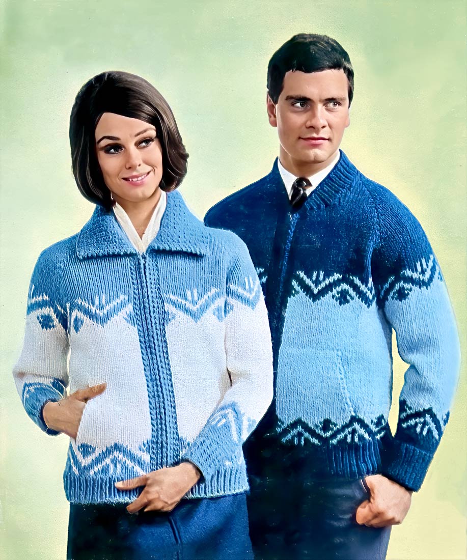 Men's or Ladies' Danish Delight Cardigan Pattern