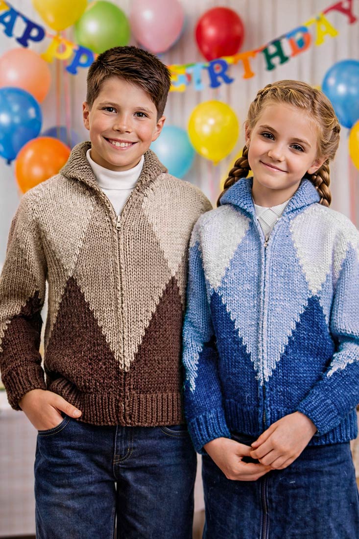 Children's Harlequin Cardigan Pattern