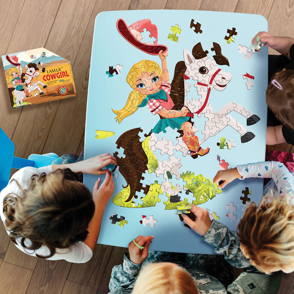 I Am Lil' Cowgirl Shaped Jigsaw Puzzle