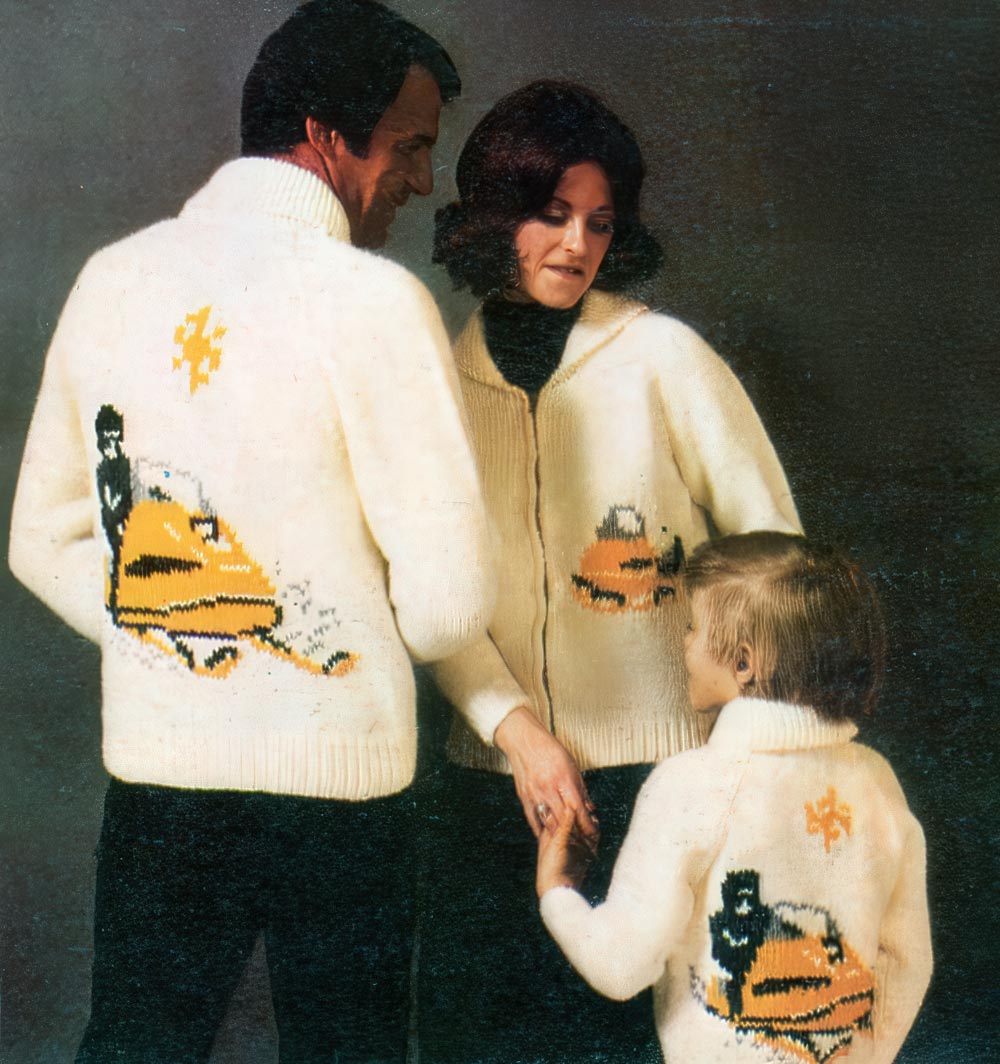 Adult Snowmobile Cardigan Pattern