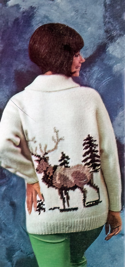 Modèle de cardigan d'élan pour homme ou femme